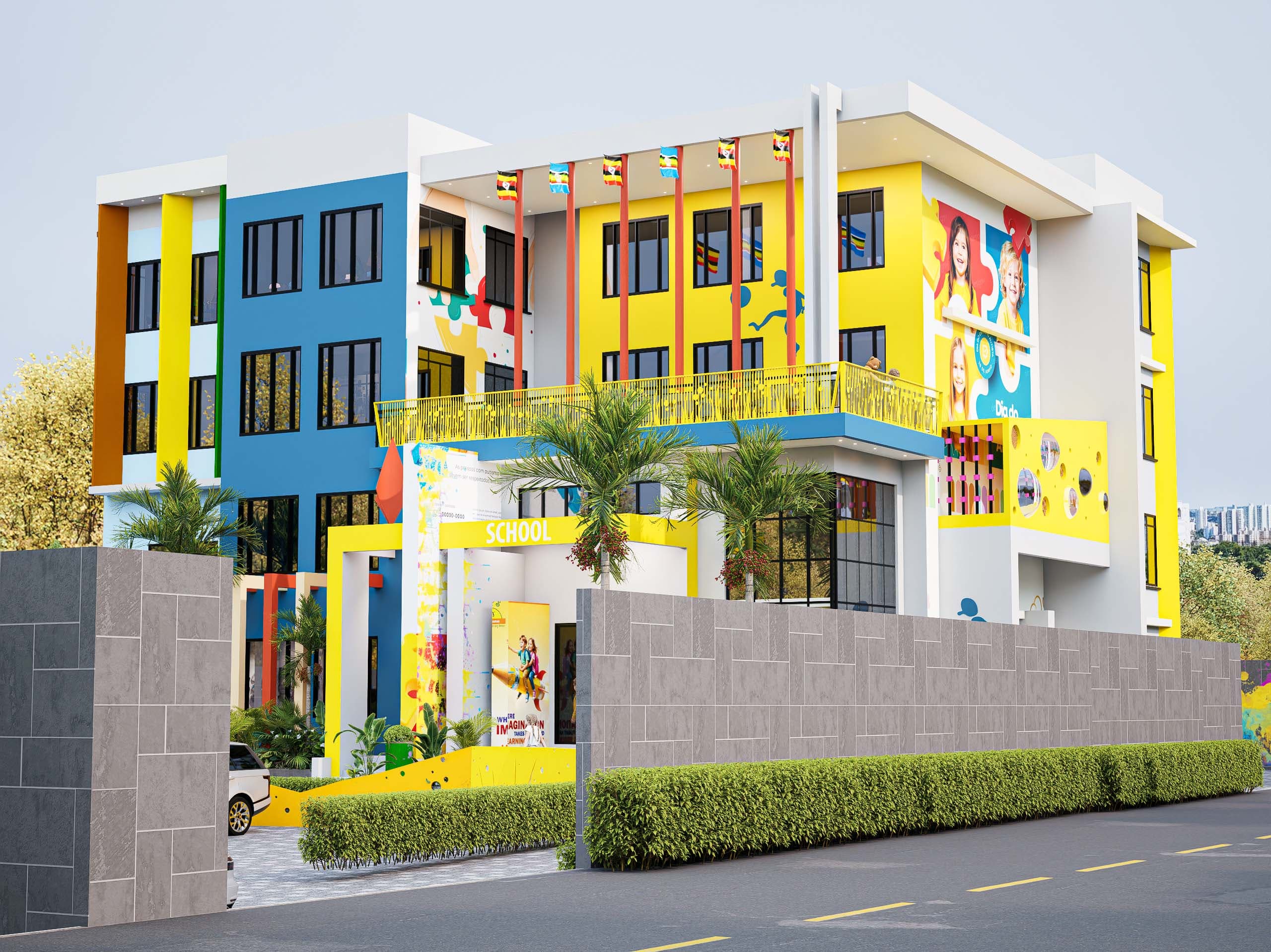 Kigo Toddler Town School arrival render 14